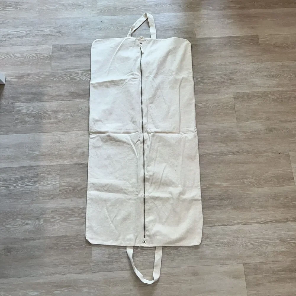 Saint Laurent Cream Flannel Garment Dust Bag Storage Travel Cotton 23